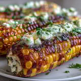 Garlic butter drizzled over tender microwave corn on the cob, bursting with savory aroma and flavor.  