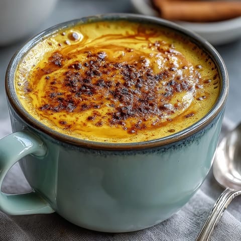 A steamy mug of Turmeric and Ginger Golden Milk, a comforting, spiced dairy-free drink.