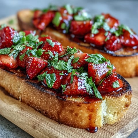 Fresh Strawberry Bruschetta Balsamic