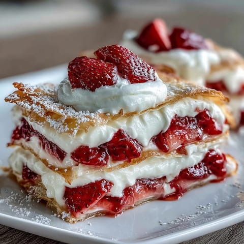 Strawberry Crepe Cake Layers