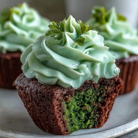 St Patricks Green Velvet Cupcakes