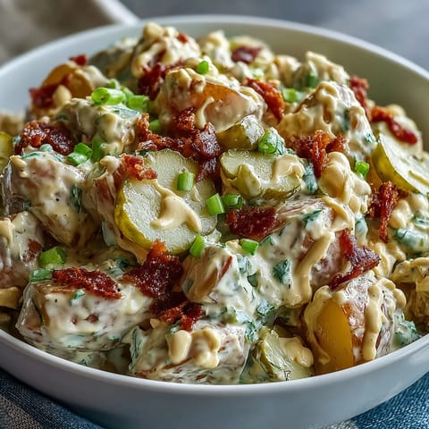 Southern Juneteenth Potato Salad loaded with tender potatoes, eggs, and crisp celery.