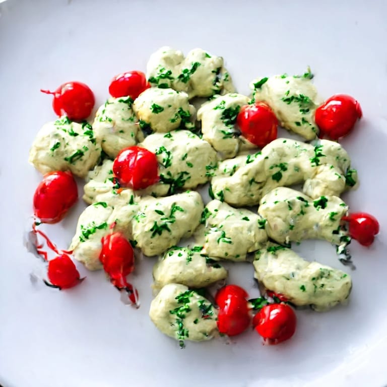 A colorful bowl of avocado ranch chicken salad with juicy tomatoes, crunchy celery, and fresh herbs, ready to serve.