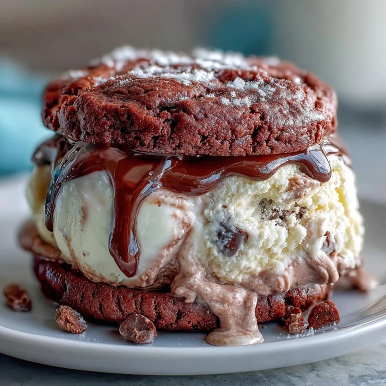 Decadent Vanilla Bean Frappuccino Ice Cream Sandwiches: rich espresso cookies with vanilla bean ice cream.
