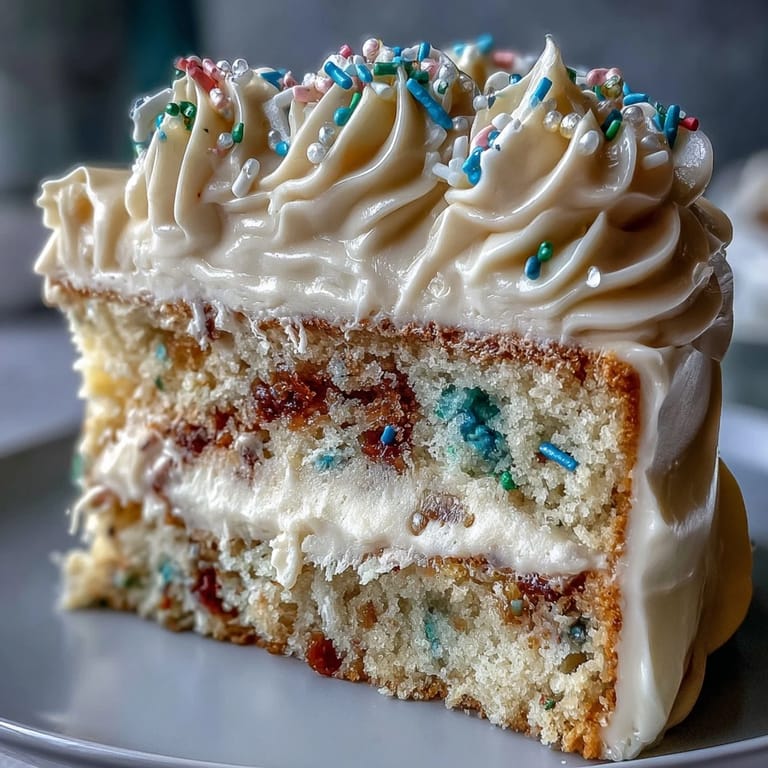 Decadent Class of 2026 confetti cake, a colorful delight ready for parties.