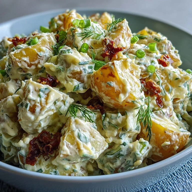 Feast-worthy Juneteenth Potato Salad, a creamy, savory side dish with a mustard kick.