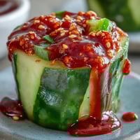 Vibrant Chamoy Pickle Cup snack, showcasing tangy pickles, sweet fruit roll-up, and spicy chamoy.